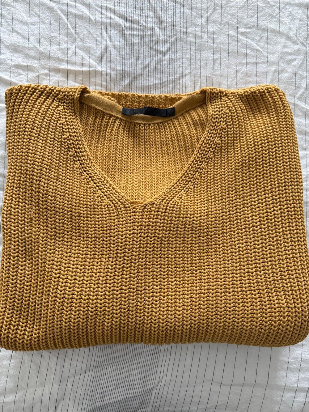 Jenni Kayne V-Neck Oversized Knit Sweater - Mustard - Picture 10 of 11